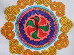 16 Yoga Fertiges Mandala